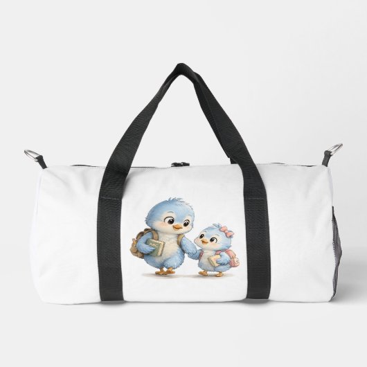 Sac à main week-end Sœurs et frères oiseaux mignon (Recto)