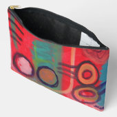 Sac à Maquillage d'Art Abstrait Rouge (Ouvrir)
