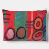 Sac à Maquillage d'Art Abstrait Rouge (Verso)