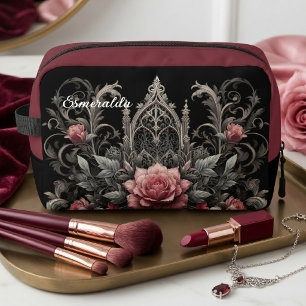 Sac à Maquillage de Voyage Fleurs de Roses Gothiqu