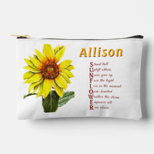 Sac à Maquillage Encouragement Positif Tournesol