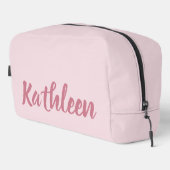 Sac à maquillage personnalisé rose pour demoiselle (Coin droit)