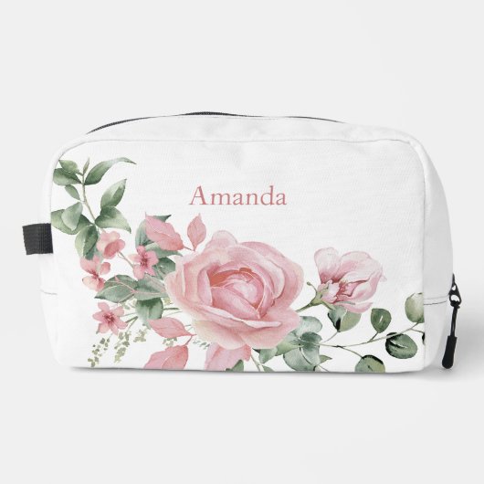 Sac à Maquillage Sur Mesure Aquarelle Roses Roses (Recto)