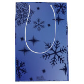 Sac à neige noir de vacances Imprimer Sac cadeau m (Devant)