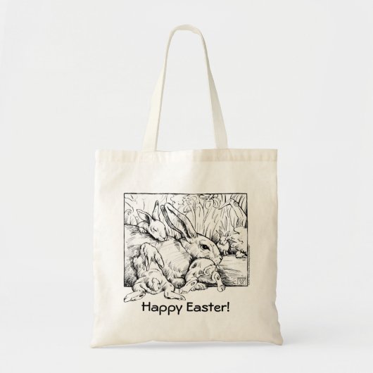 Sac à oeufs de Pâques de la famille Bunny (Devant)