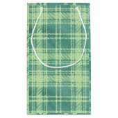 Sac à papier cadeau vert plaqué (Dos)