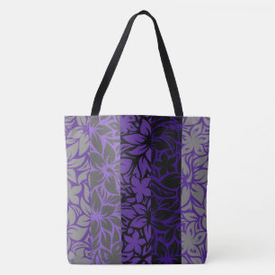Sac à plage rayé à motif d'hibiscus hawaïen de Mol