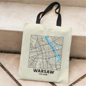 Sac à provisions avec carte de Varsovie, Pologne