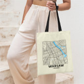 Sac à provisions avec carte de Varsovie, Pologne