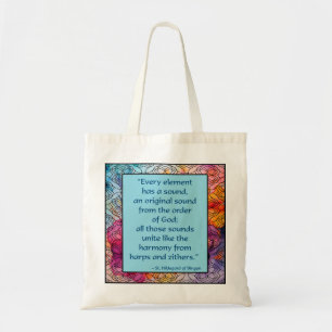 Sac à provisions avec citation de Ste Hildegard de