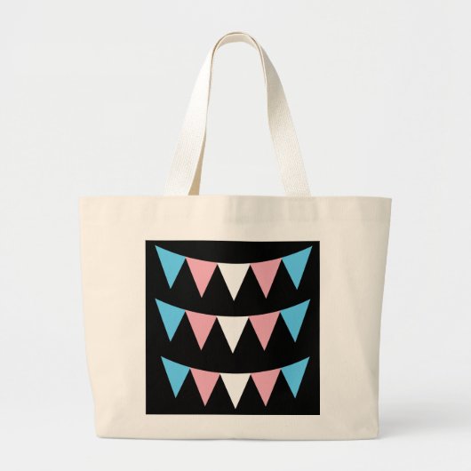 Sac à provisions avec drapeau de fierté Trans (Devant)