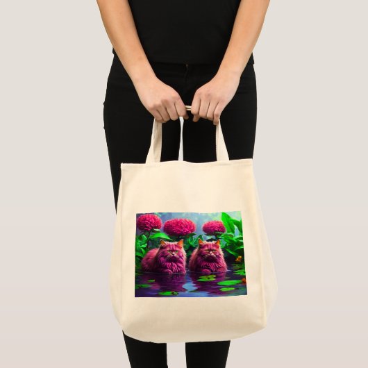 Sac à provisions avec illustration de chat (Devant (produit))
