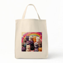 Sac à provisions avec illustration de chat
