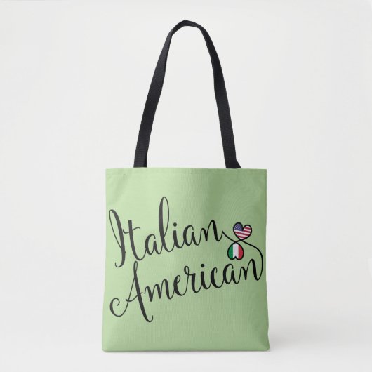 Sac à provisions Cœurs entrelacés italo-américains (Devant)