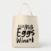 Sac à provisions de lait d'œufs de vin drôle (Devant)