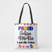 Sac à provisions de Nana fière de l'autisme  (Devant)