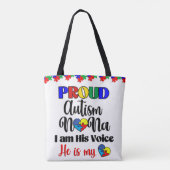 Sac à provisions de Nana fière de l'autisme  (Dos)