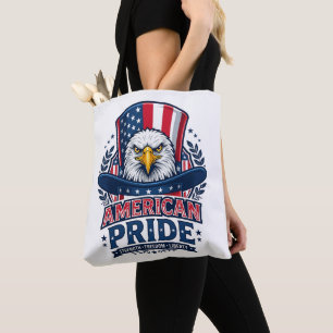 Sac à provisions patriotique aigle américain fier