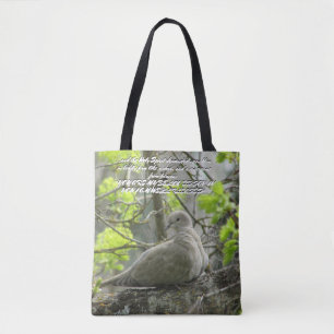 Sac à provisions recto-verso Colombe et verset bib
