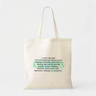 Sac à provisions réutilisable de "gentillesse"
