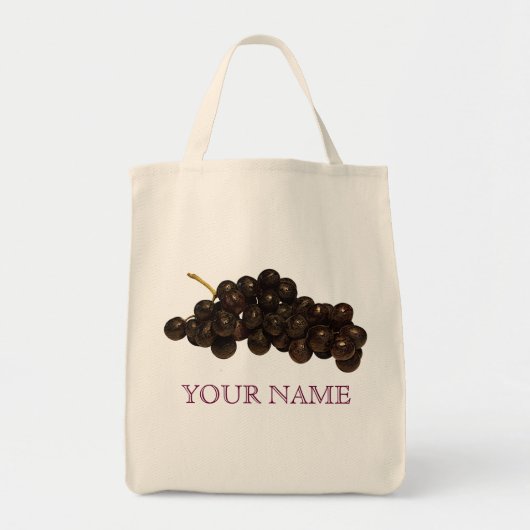 Sac à provisions réutilisable de raisins pourpres (Devant)