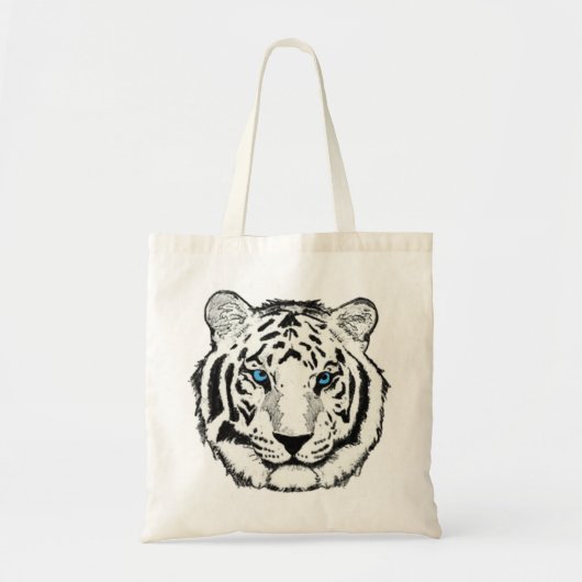 Sac à provisions réutilisable de toile de tigre (Devant)
