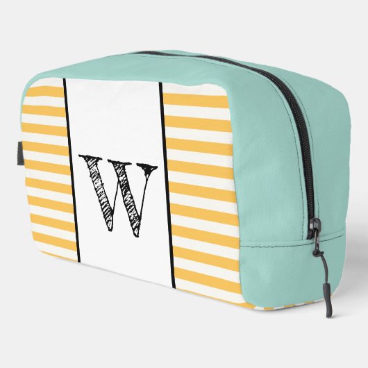 Sac à rayures personnalisées avec Trim Aqua (Coin droit)