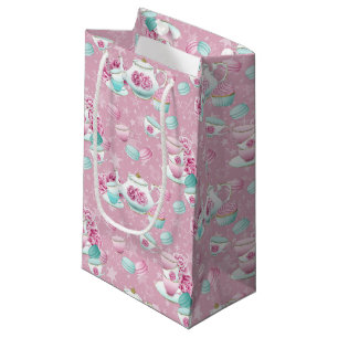 Sac à thé à fleurs roses