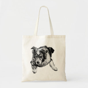 Sac à Tote Art Aussie Shepherd au repos