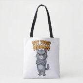 Sac à Tote Attitude de Chat Drôle (Devant)