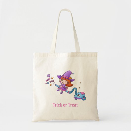 Sac à Tote de Fille de Petite Sorcière Mignonne su (Devant)