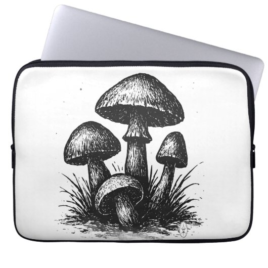 Sac à Tote de grappe de champignons dessinés à l'e (Devant)