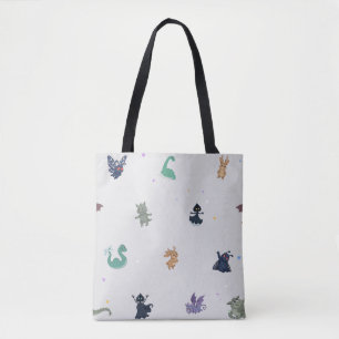 Sac à Tote de Motif Cryptide Mothman & Amis