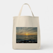 Sac à Tote de Sérénité du Coucher de Soleil au Por