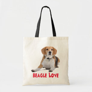 Sac à Tote en Toile Chien Chiot Beagle Amour