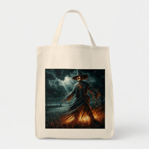 Sac à Tote en Toile Épouvantail Gothique dans un C