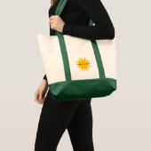 Sac à Tote Graphique Blanc Soleil de l'Été Suave | (Devant (produit))
