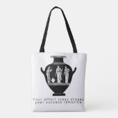 Sac à Tote Illustration de Vase Grec Classique (Dos)