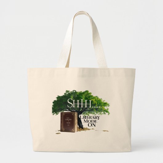 Sac à Tote Jumbo "Mode Bibliothèque Activée" (Devant)