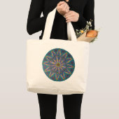 Sac à Tote Mandala Starburst Violet/Turquoise (Devant (produit))