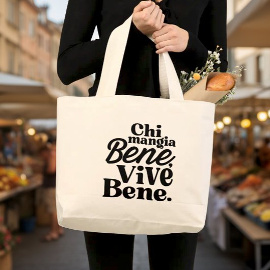 Sac à Tote Marché avec Proverbe Italien