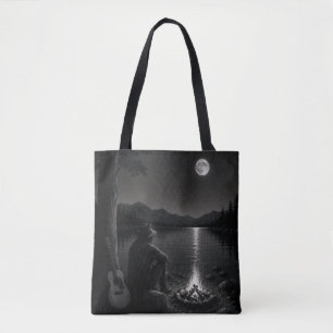 Sac à Tote Noir et Blanc de Randonneur au Feu de C