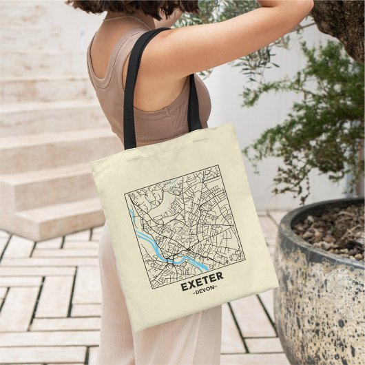 Sac à Tote Plan de la Ville d'Exeter, Devon