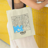 Sac à Tote Plan de la Ville d'Oslo, Norvège