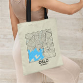 Sac à Tote Plan de la Ville d'Oslo, Norvège