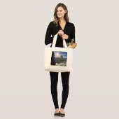 Sac à Tote Scène de Noël avec Cathédrale (Devant (modèle))