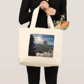 Sac à Tote Scène de Noël avec Cathédrale (Devant (produit))