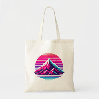 Sac à Tote Synthwave Montagne – Vibrations de Couc