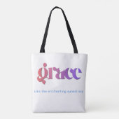 Sac à Tote Typographie Dégradé Coucher de Soleil (Dos)