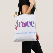 Sac à Tote Typographie Dégradé Coucher de Soleil (De près)